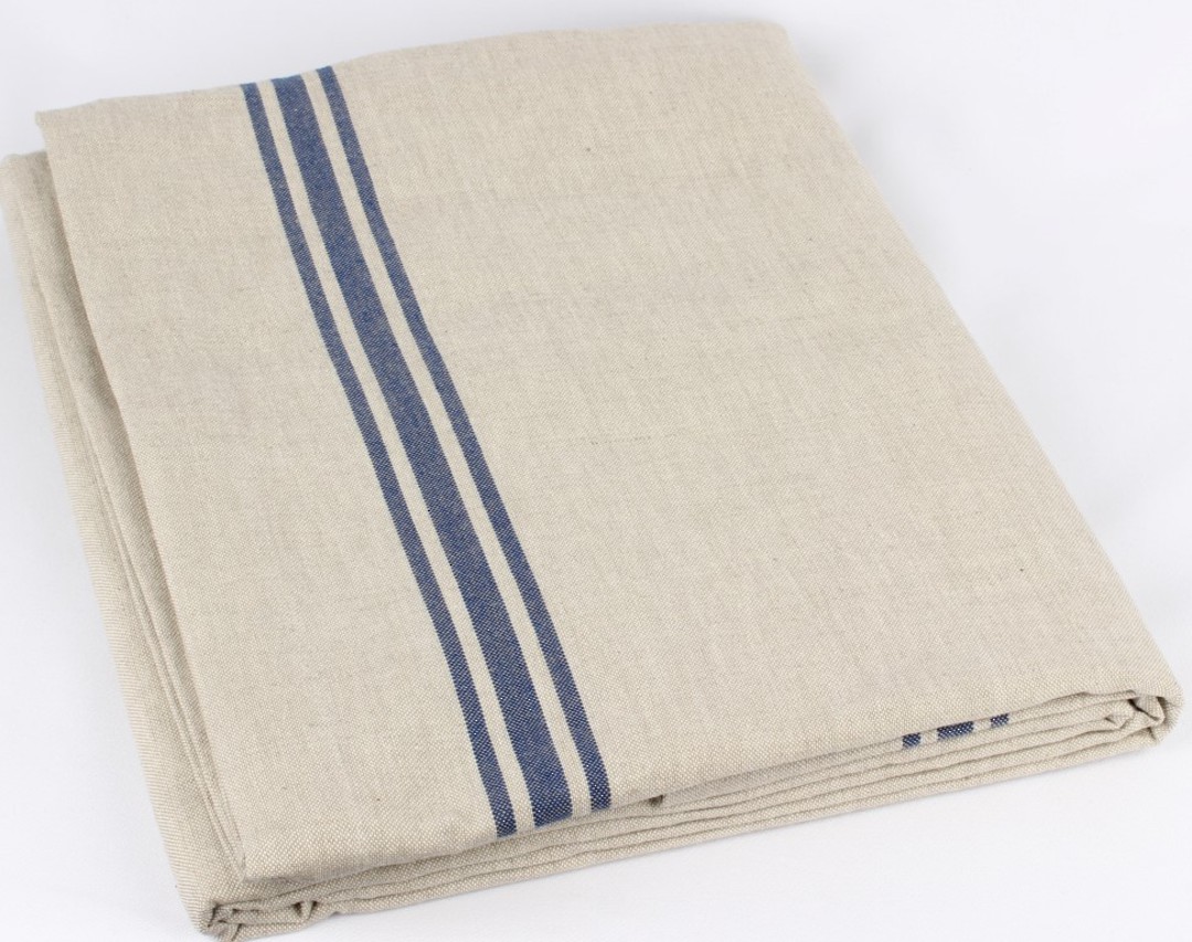 Marseille linen union table cloth 150X250cm blue Code: TC-MAR/250/BLU image 0